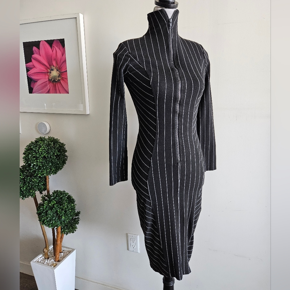 ISABEL DE PEDRO Striped Bodycon Dress Sz 6
